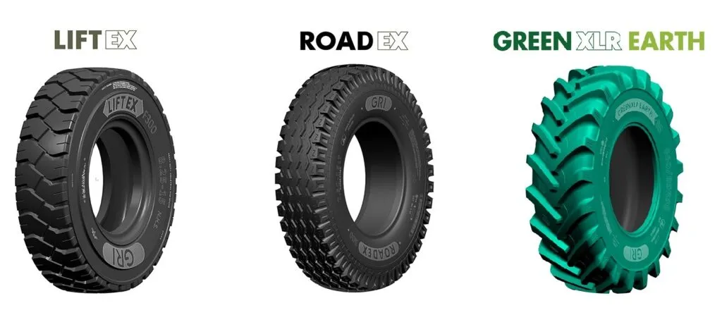 Image of three new GRI tyres