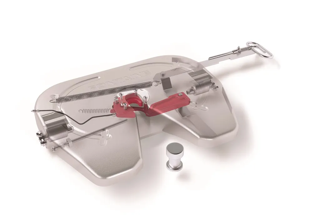 See through graphic of Fontaine Fifth Wheel TechLock safety system