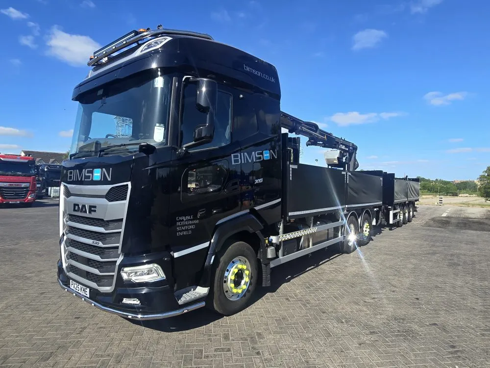 Bimson Lorry in Black parked up featuring Michelin X tyres.