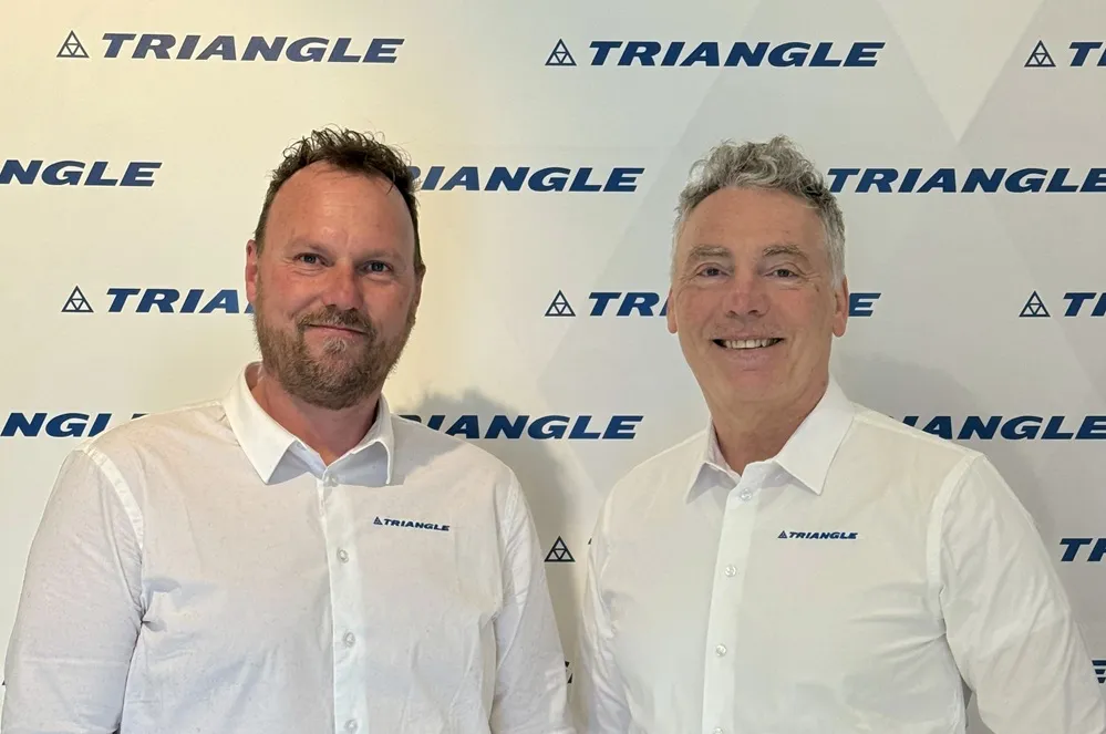 Left Federico Parmesan Right Luca Mai at Triangle Tyre